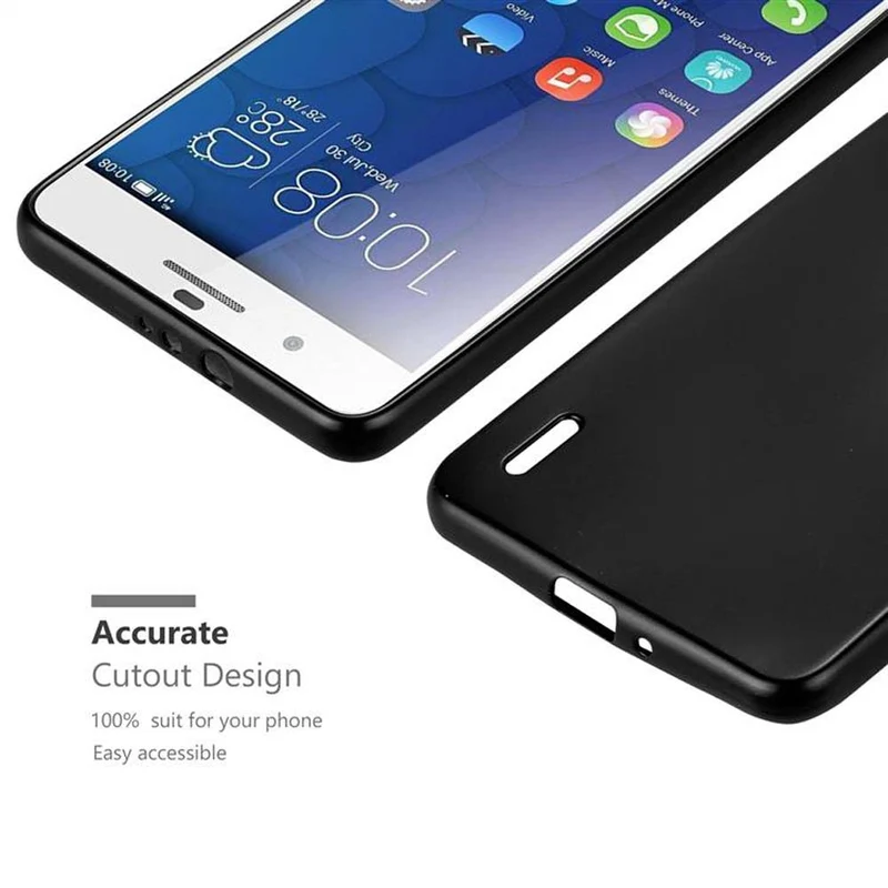 Cadorabo Hülle kompatibel mit Honor 6 PLUS Schutzhülle aus flexiblem TPU Silikon