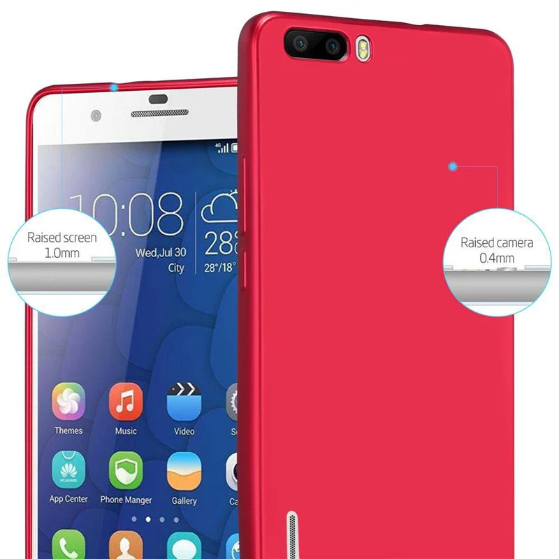 Cadorabo Hülle kompatibel mit Honor 6 PLUS Schutzhülle aus flexiblem TPU Silikon