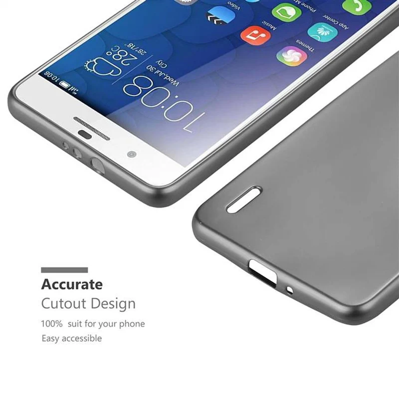 Cadorabo Hülle kompatibel mit Honor 6 PLUS Schutzhülle aus flexiblem TPU Silikon