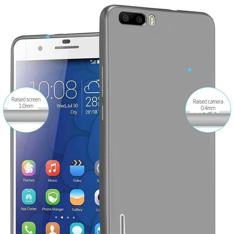 Cadorabo Hülle kompatibel mit Honor 6 PLUS Schutzhülle aus flexiblem TPU Silikon
