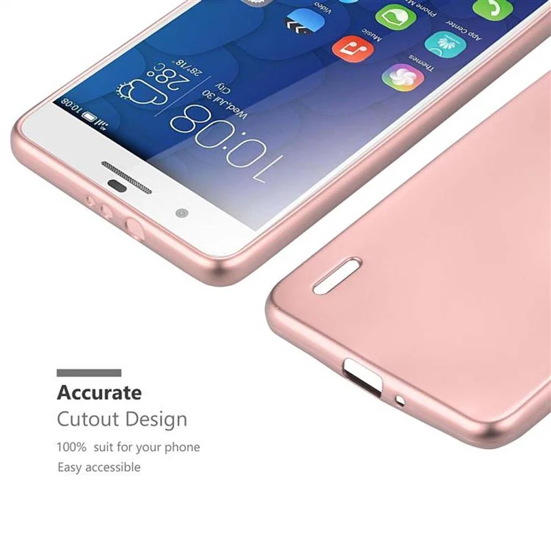 Cadorabo Hülle kompatibel mit Honor 6 PLUS Schutzhülle aus flexiblem TPU Silikon
