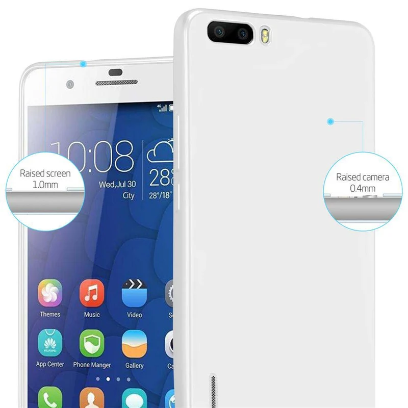Cadorabo Hülle kompatibel mit Honor 6 PLUS Schutzhülle aus flexiblem TPU Silikon
