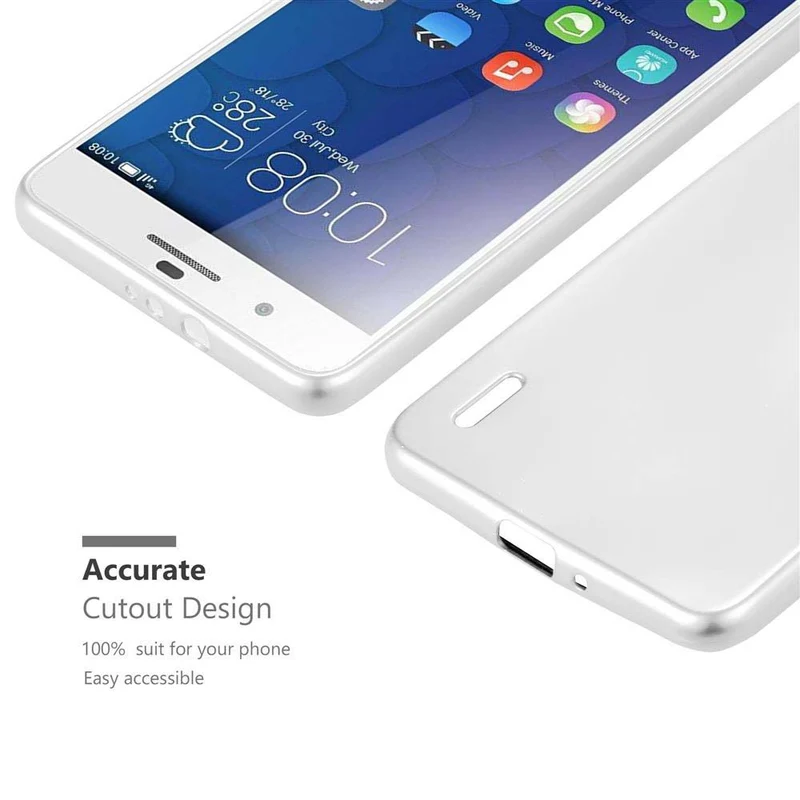 Cadorabo Hülle kompatibel mit Honor 6 PLUS Schutzhülle aus flexiblem TPU Silikon