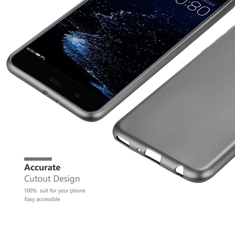 Cadorabo Hülle kompatibel mit Huawei P10 PLUS Schutzhülle aus flexiblem TPU Silikon