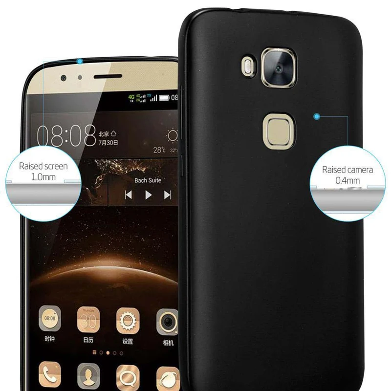 Cadorabo Hülle kompatibel mit Huawei ASCEND G7 PLUS / G8 / GX8 Schutzhülle aus flexiblem TPU Silikon