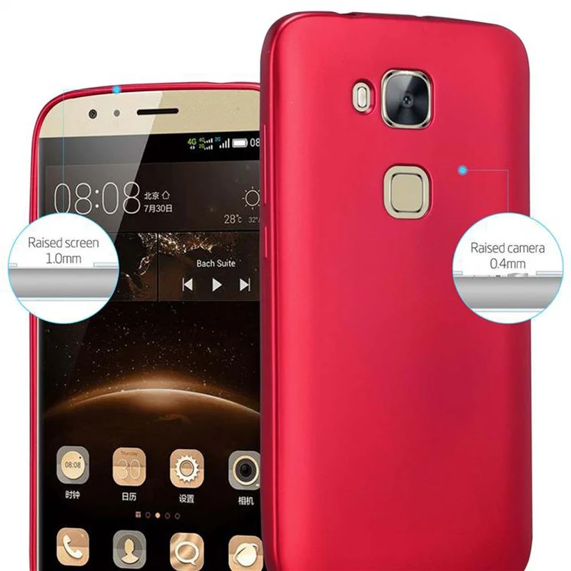 Cadorabo Hülle kompatibel mit Huawei ASCEND G7 PLUS / G8 / GX8 Schutzhülle aus flexiblem TPU Silikon