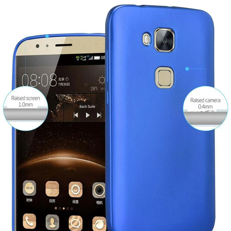 Cadorabo Hülle kompatibel mit Huawei ASCEND G7 PLUS / G8 / GX8 Schutzhülle aus flexiblem TPU Silikon