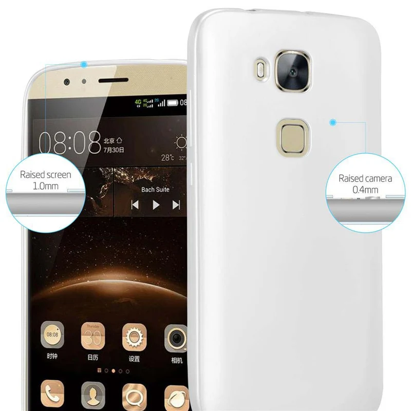 Cadorabo Hülle kompatibel mit Huawei ASCEND G7 PLUS / G8 / GX8 Schutzhülle aus flexiblem TPU Silikon