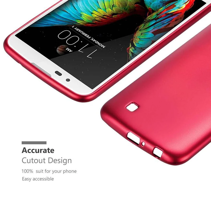 Cadorabo Hülle kompatibel mit LG K10 2016 Schutzhülle aus flexiblem TPU Silikon