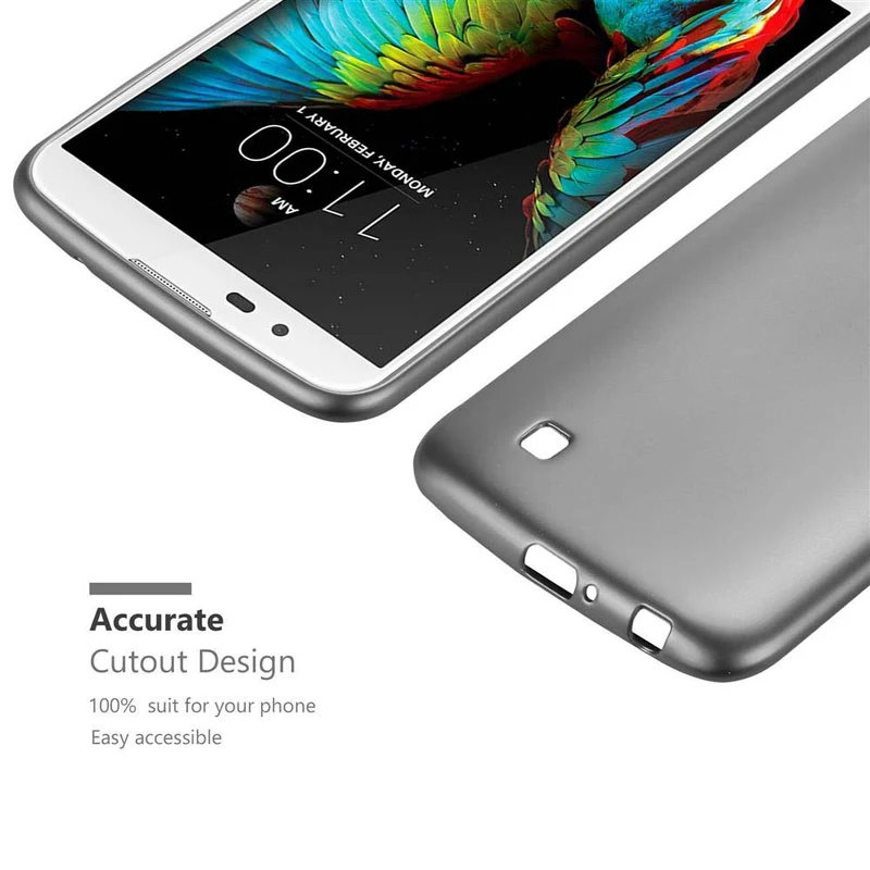 Cadorabo Hülle kompatibel mit LG K10 2016 Schutzhülle aus flexiblem TPU Silikon