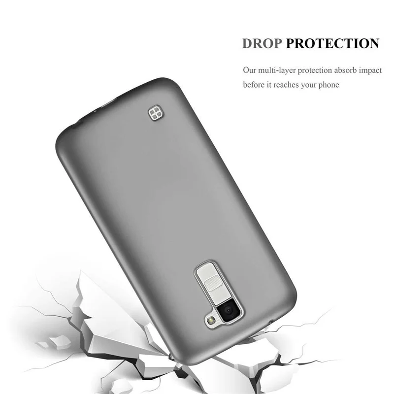 Cadorabo Hülle kompatibel mit LG K10 2016 Schutzhülle aus flexiblem TPU Silikon