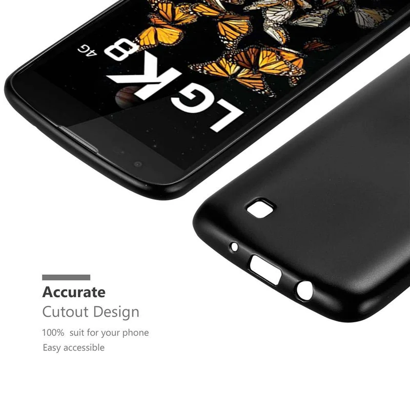 Cadorabo Hülle kompatibel mit LG K8 2016 Schutzhülle aus flexiblem TPU Silikon