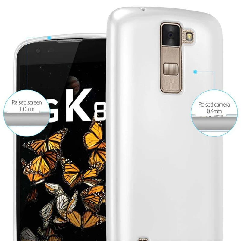 Cadorabo Hülle kompatibel mit LG K8 2016 Schutzhülle aus flexiblem TPU Silikon