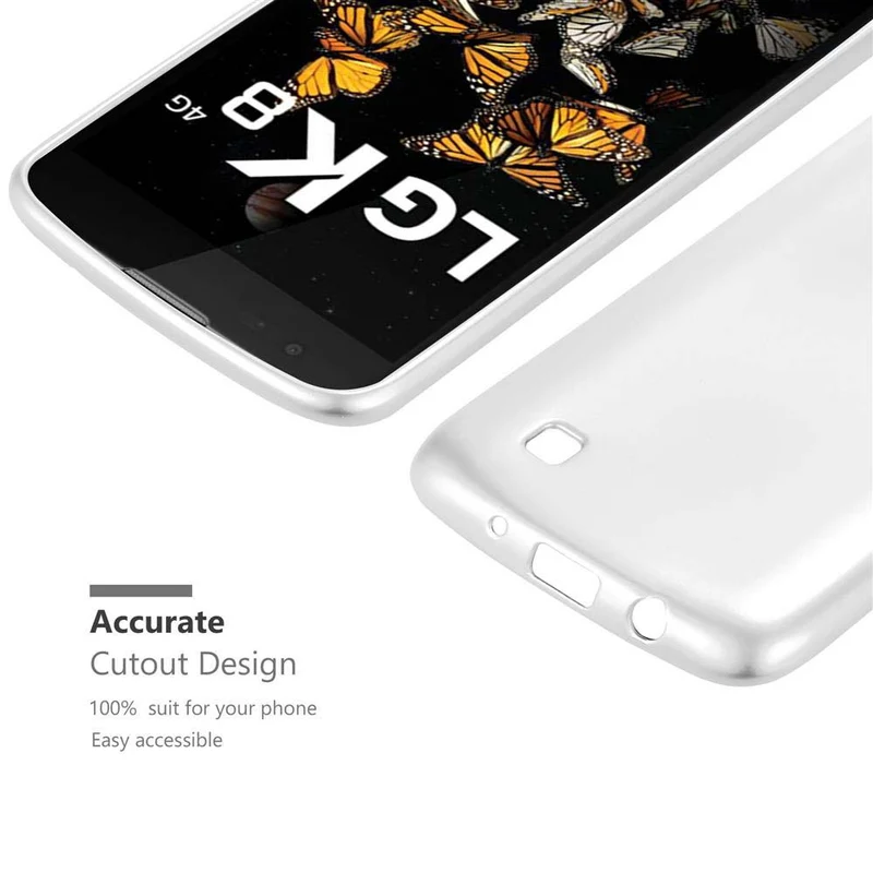 Cadorabo Hülle kompatibel mit LG K8 2016 Schutzhülle aus flexiblem TPU Silikon