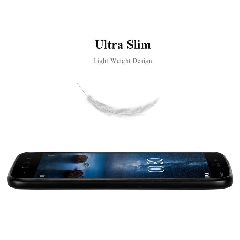 Cadorabo Hülle kompatibel mit Nokia 8 2017 Schutzhülle aus flexiblem TPU Silikon