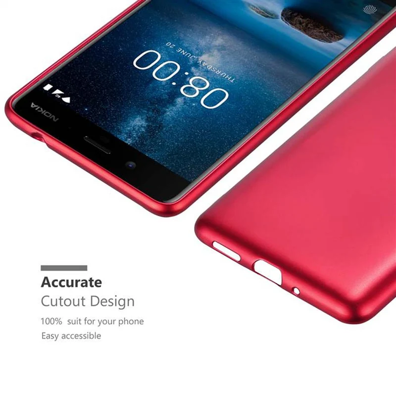 Cadorabo Hülle kompatibel mit Nokia 8 2017 Schutzhülle aus flexiblem TPU Silikon