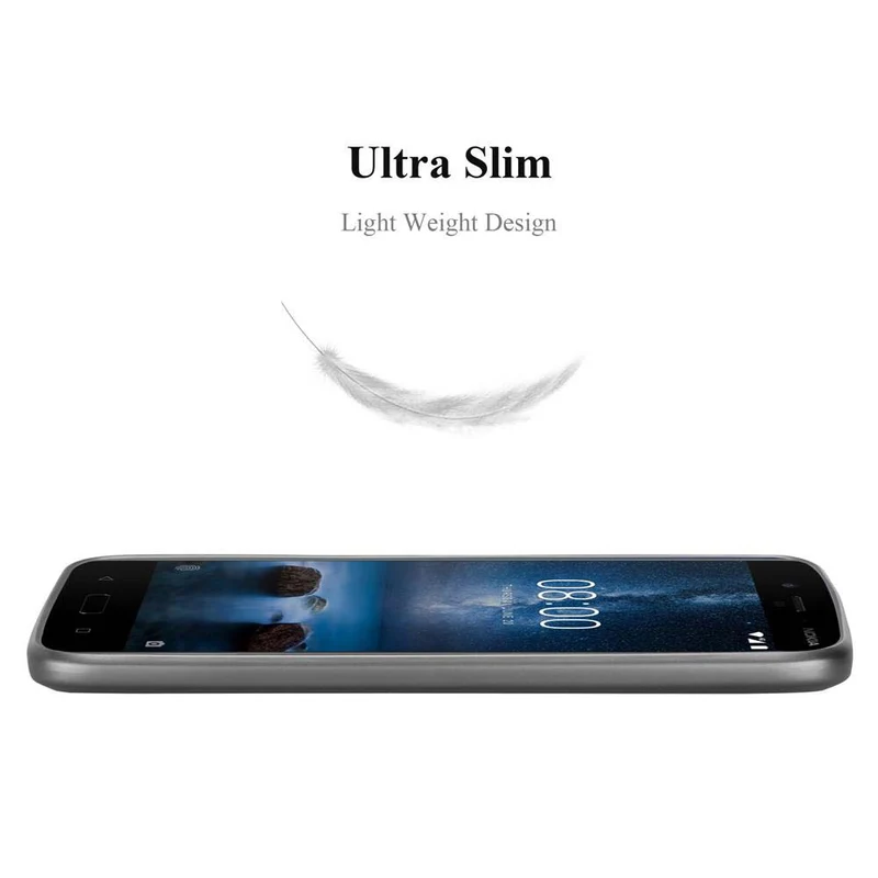 Cadorabo Hülle kompatibel mit Nokia 8 2017 Schutzhülle aus flexiblem TPU Silikon