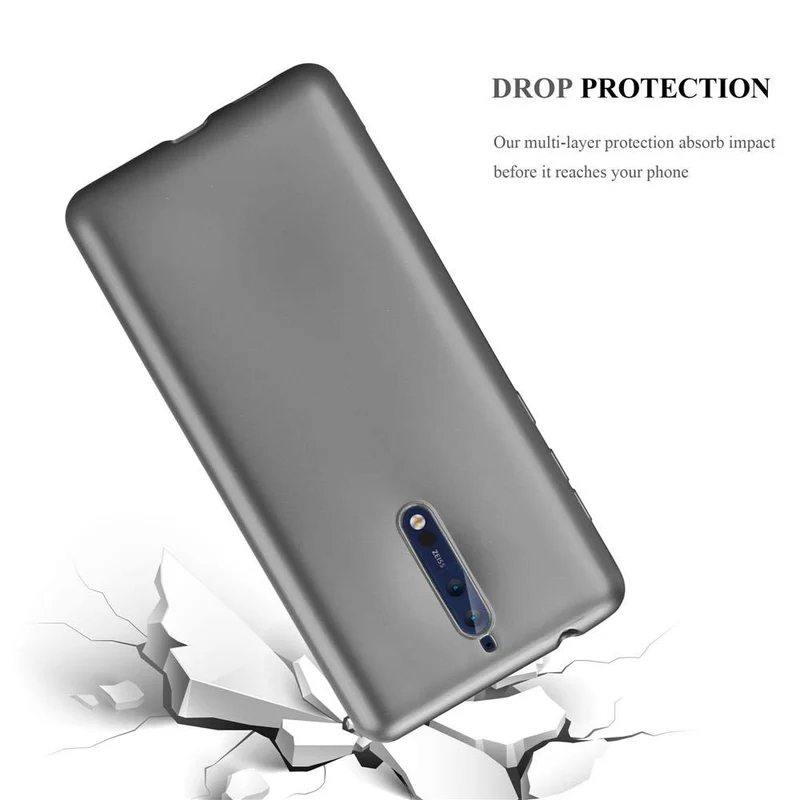 Cadorabo Hülle kompatibel mit Nokia 8 2017 Schutzhülle aus flexiblem TPU Silikon