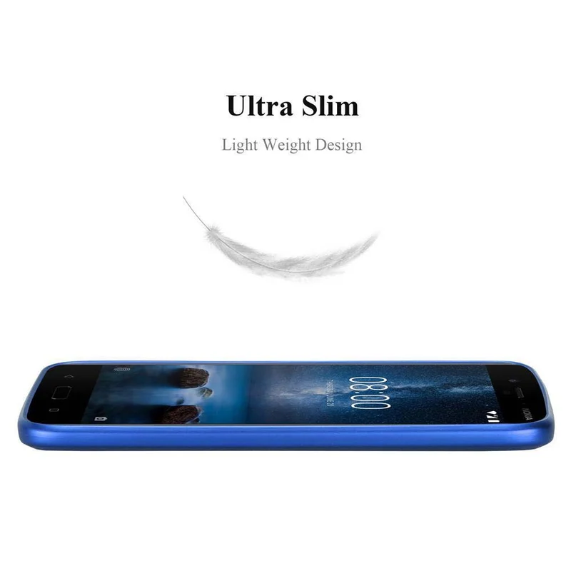 Cadorabo Hülle kompatibel mit Nokia 8 2017 Schutzhülle aus flexiblem TPU Silikon