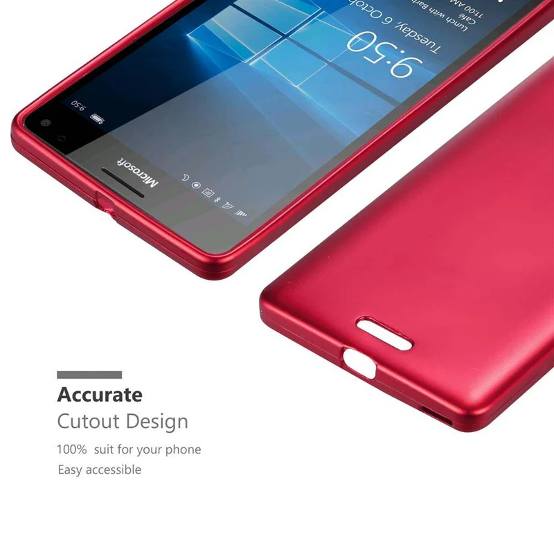Cadorabo Hülle kompatibel mit Nokia Lumia 950 XL Schutzhülle aus flexiblem TPU Silikon