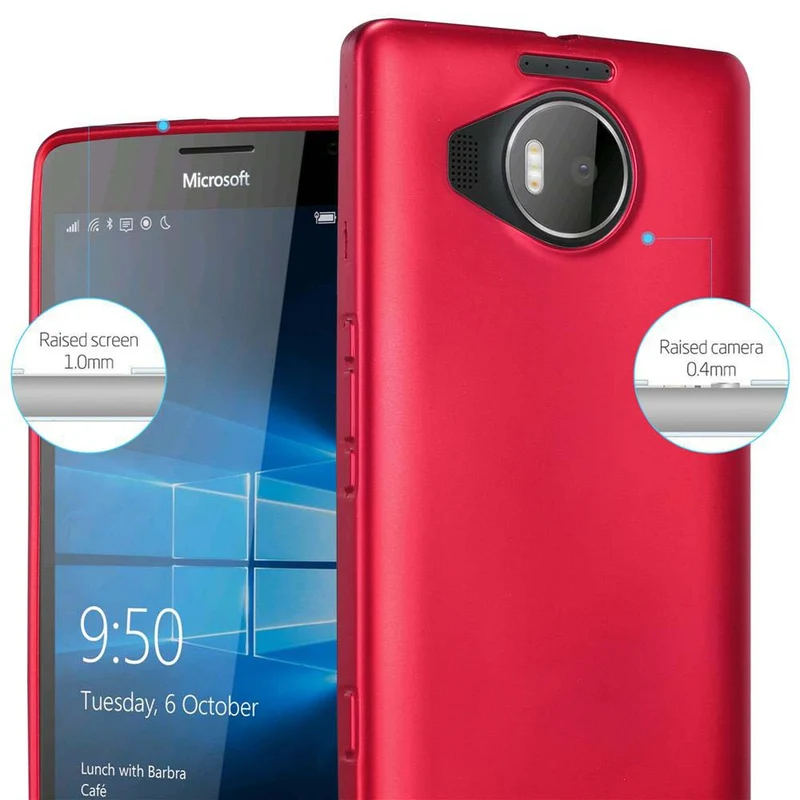 Cadorabo Hülle kompatibel mit Nokia Lumia 950 XL Schutzhülle aus flexiblem TPU Silikon