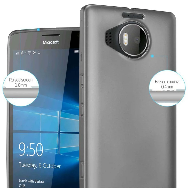 Cadorabo Hülle kompatibel mit Nokia Lumia 950 XL Schutzhülle aus flexiblem TPU Silikon