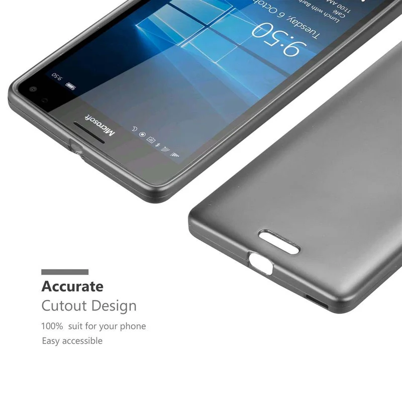 Cadorabo Hülle kompatibel mit Nokia Lumia 950 XL Schutzhülle aus flexiblem TPU Silikon