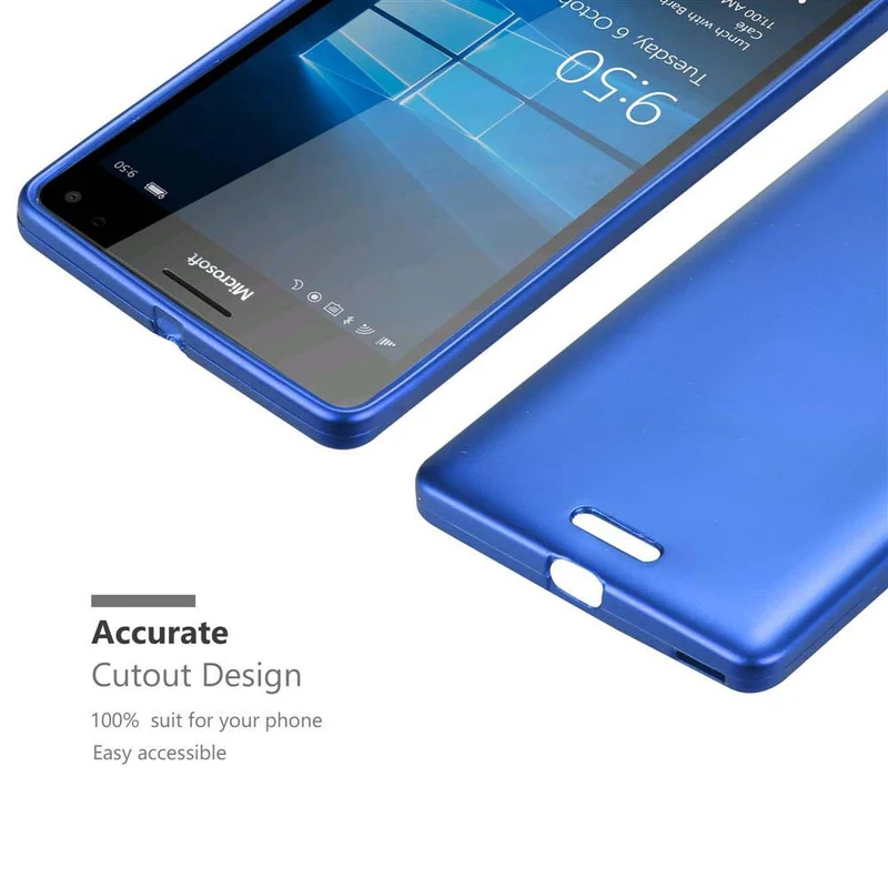 Cadorabo Hülle kompatibel mit Nokia Lumia 950 XL Schutzhülle aus flexiblem TPU Silikon