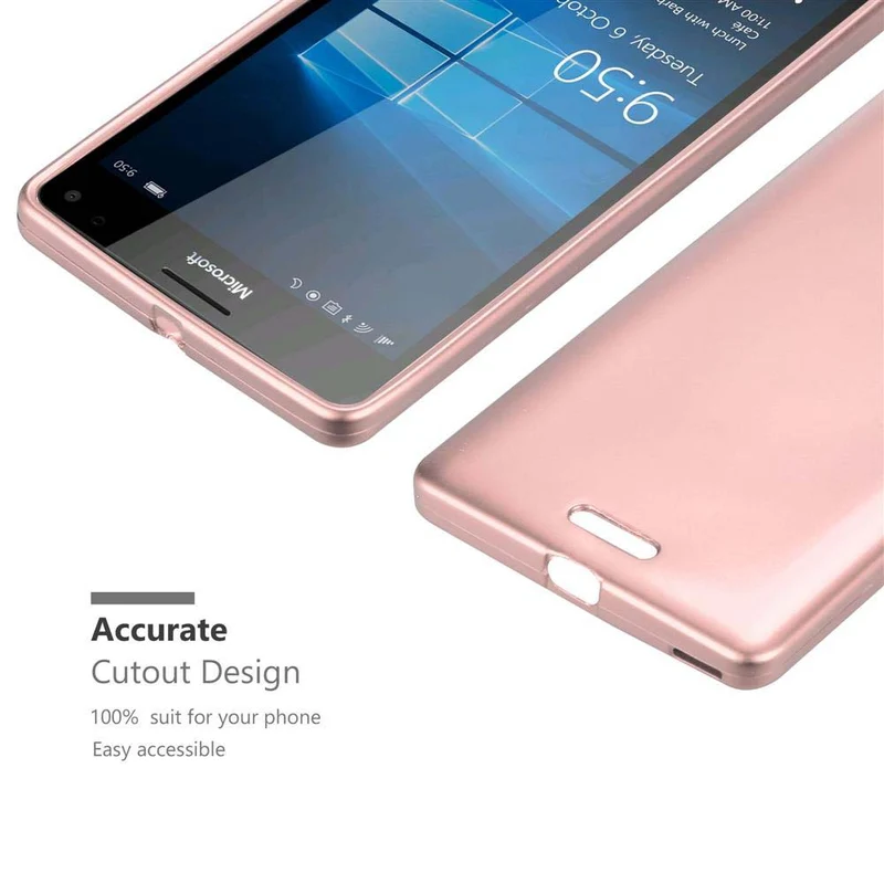 Cadorabo Hülle kompatibel mit Nokia Lumia 950 XL Schutzhülle aus flexiblem TPU Silikon
