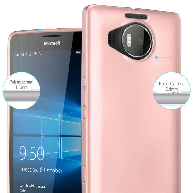Cadorabo Hülle kompatibel mit Nokia Lumia 950 XL Schutzhülle aus flexiblem TPU Silikon