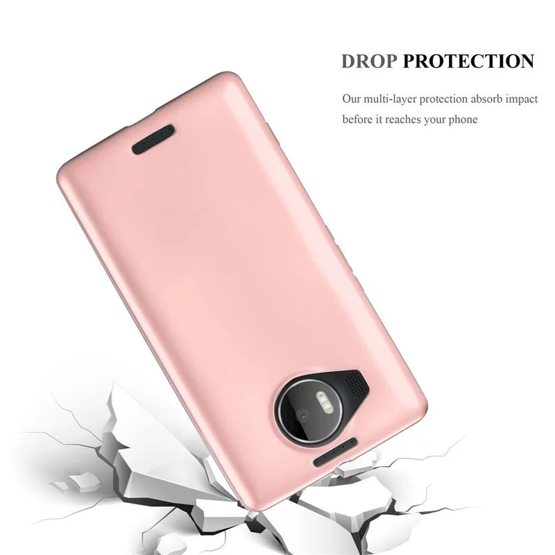 Cadorabo Hülle kompatibel mit Nokia Lumia 950 XL Schutzhülle aus flexiblem TPU Silikon