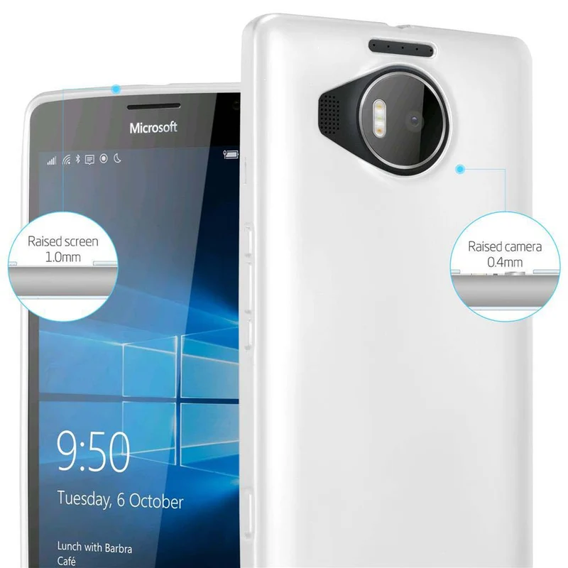 Cadorabo Hülle kompatibel mit Nokia Lumia 950 XL Schutzhülle aus flexiblem TPU Silikon