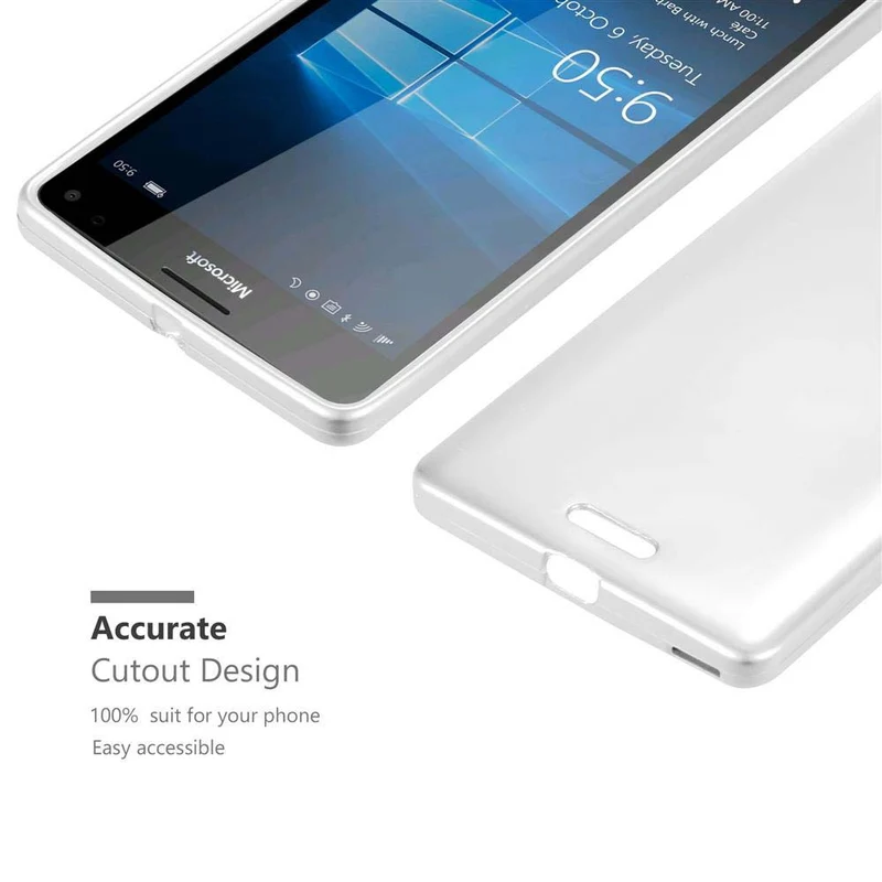 Cadorabo Hülle kompatibel mit Nokia Lumia 950 XL Schutzhülle aus flexiblem TPU Silikon