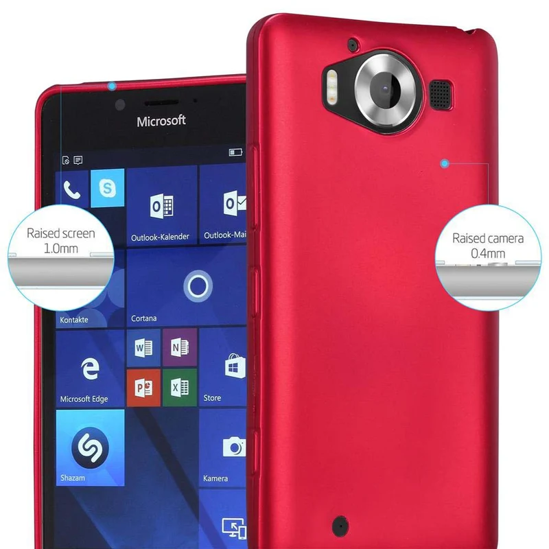Cadorabo Hülle kompatibel mit Nokia Lumia 950 Schutzhülle aus flexiblem TPU Silikon