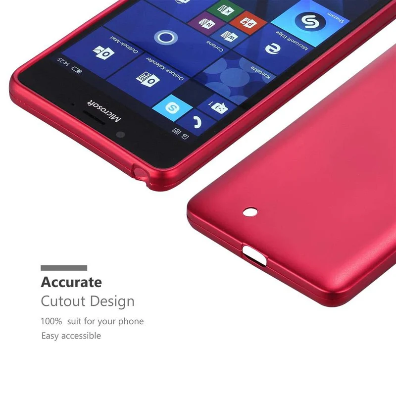 Cadorabo Hülle kompatibel mit Nokia Lumia 950 Schutzhülle aus flexiblem TPU Silikon