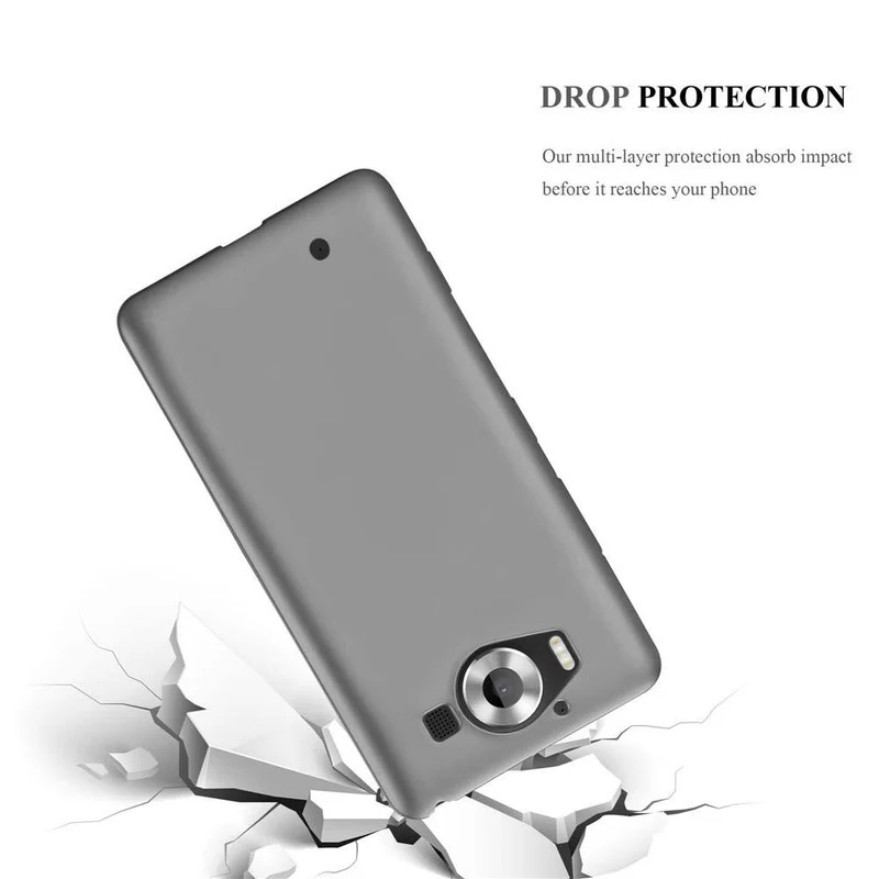 Cadorabo Hülle kompatibel mit Nokia Lumia 950 Schutzhülle aus flexiblem TPU Silikon
