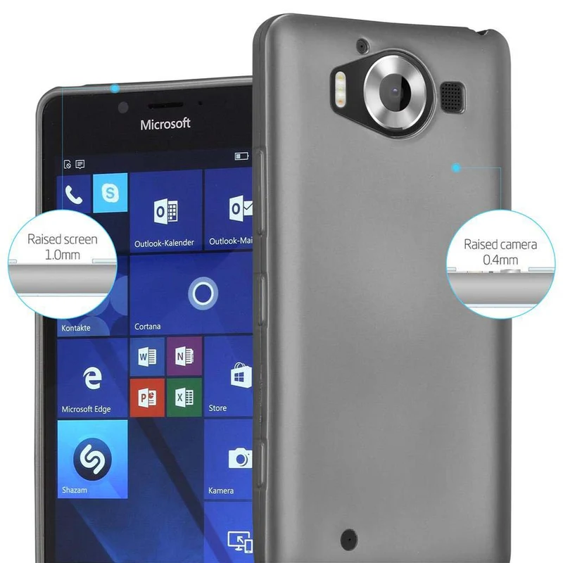 Cadorabo Hülle kompatibel mit Nokia Lumia 950 Schutzhülle aus flexiblem TPU Silikon