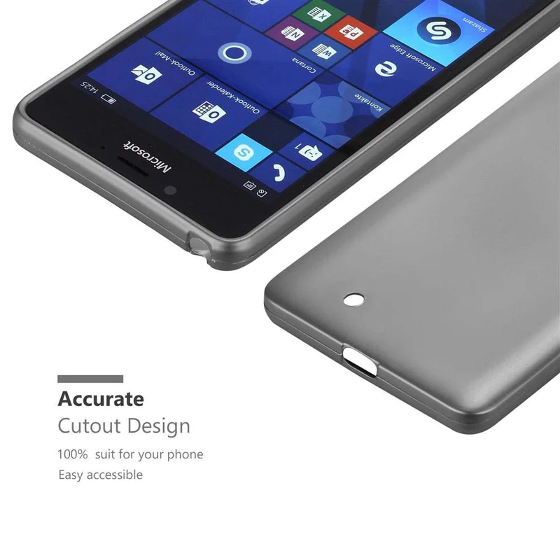 Cadorabo Hülle kompatibel mit Nokia Lumia 950 Schutzhülle aus flexiblem TPU Silikon