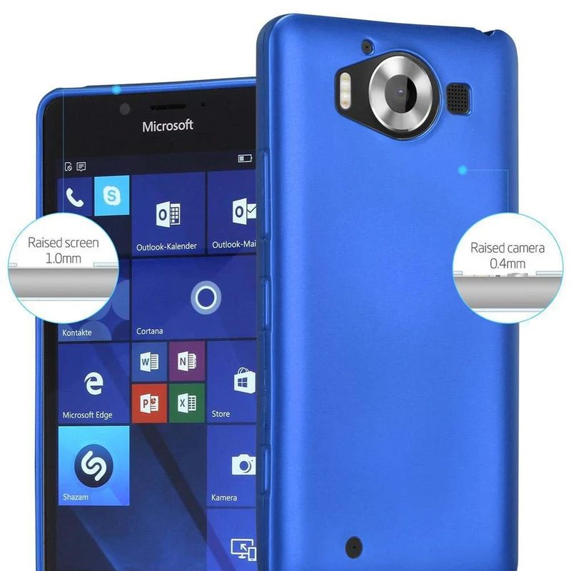 Cadorabo Hülle kompatibel mit Nokia Lumia 950 Schutzhülle aus flexiblem TPU Silikon