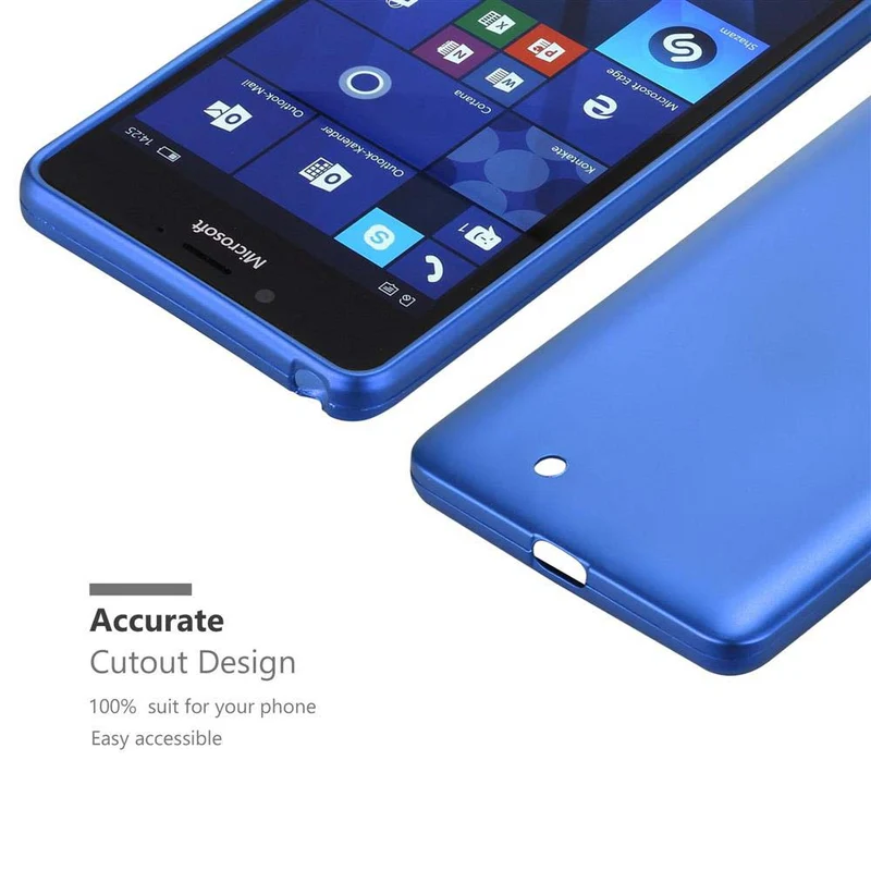 Cadorabo Hülle kompatibel mit Nokia Lumia 950 Schutzhülle aus flexiblem TPU Silikon