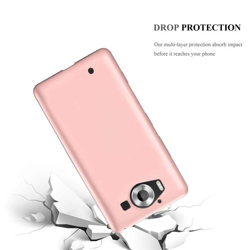 Cadorabo Hülle kompatibel mit Nokia Lumia 950 Schutzhülle aus flexiblem TPU Silikon