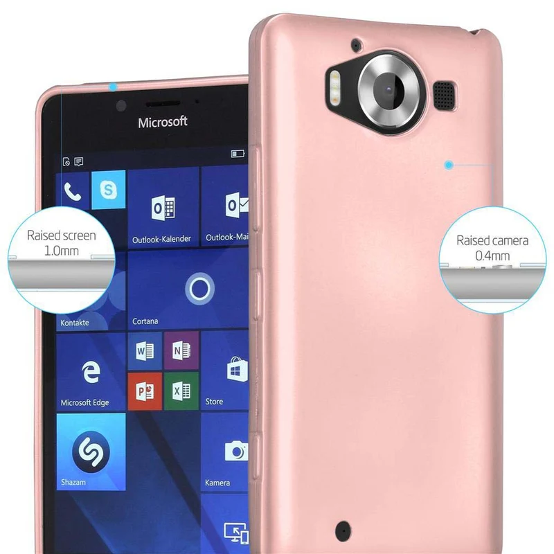 Cadorabo Hülle kompatibel mit Nokia Lumia 950 Schutzhülle aus flexiblem TPU Silikon