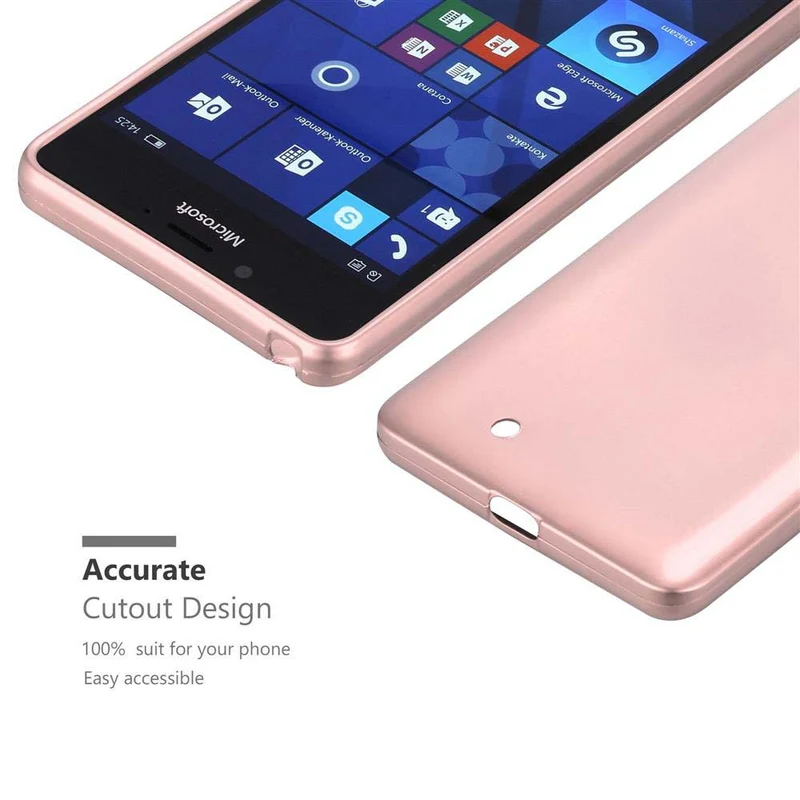Cadorabo Hülle kompatibel mit Nokia Lumia 950 Schutzhülle aus flexiblem TPU Silikon