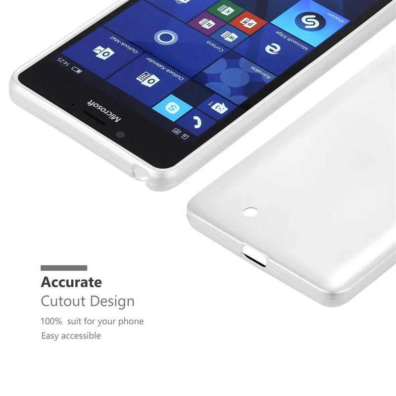 Cadorabo Hülle kompatibel mit Nokia Lumia 950 Schutzhülle aus flexiblem TPU Silikon