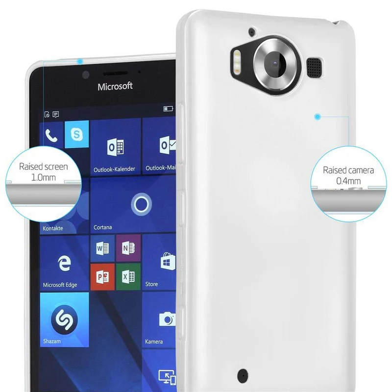 Cadorabo Hülle kompatibel mit Nokia Lumia 950 Schutzhülle aus flexiblem TPU Silikon
