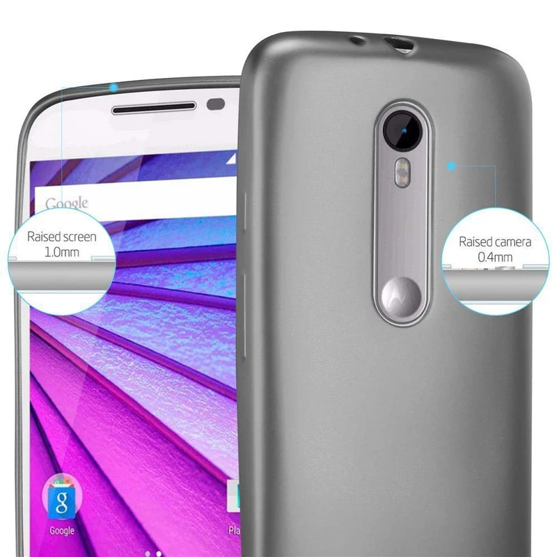 Cadorabo Hülle kompatibel mit Motorola MOTO G3 Schutzhülle aus flexiblem TPU Silikon