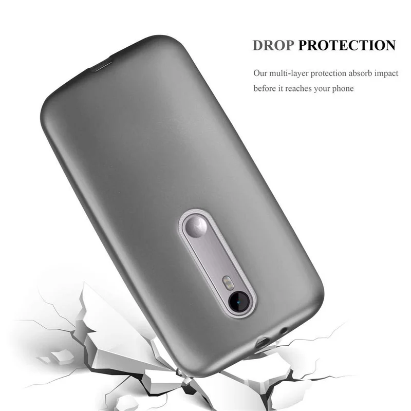 Cadorabo Hülle kompatibel mit Motorola MOTO G3 Schutzhülle aus flexiblem TPU Silikon