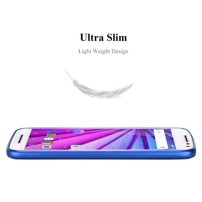 Cadorabo Hülle kompatibel mit Motorola MOTO G3 Schutzhülle aus flexiblem TPU Silikon