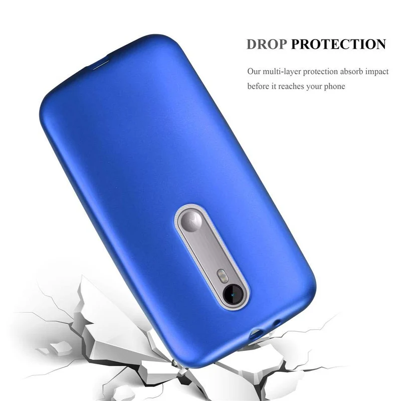 Cadorabo Hülle kompatibel mit Motorola MOTO G3 Schutzhülle aus flexiblem TPU Silikon