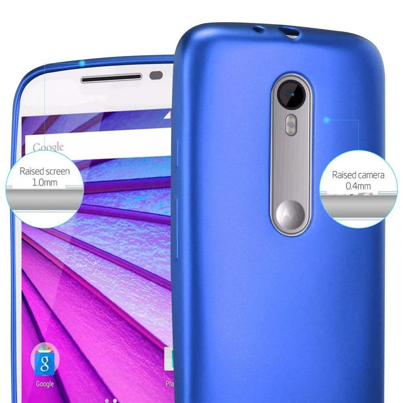 Cadorabo Hülle kompatibel mit Motorola MOTO G3 Schutzhülle aus flexiblem TPU Silikon